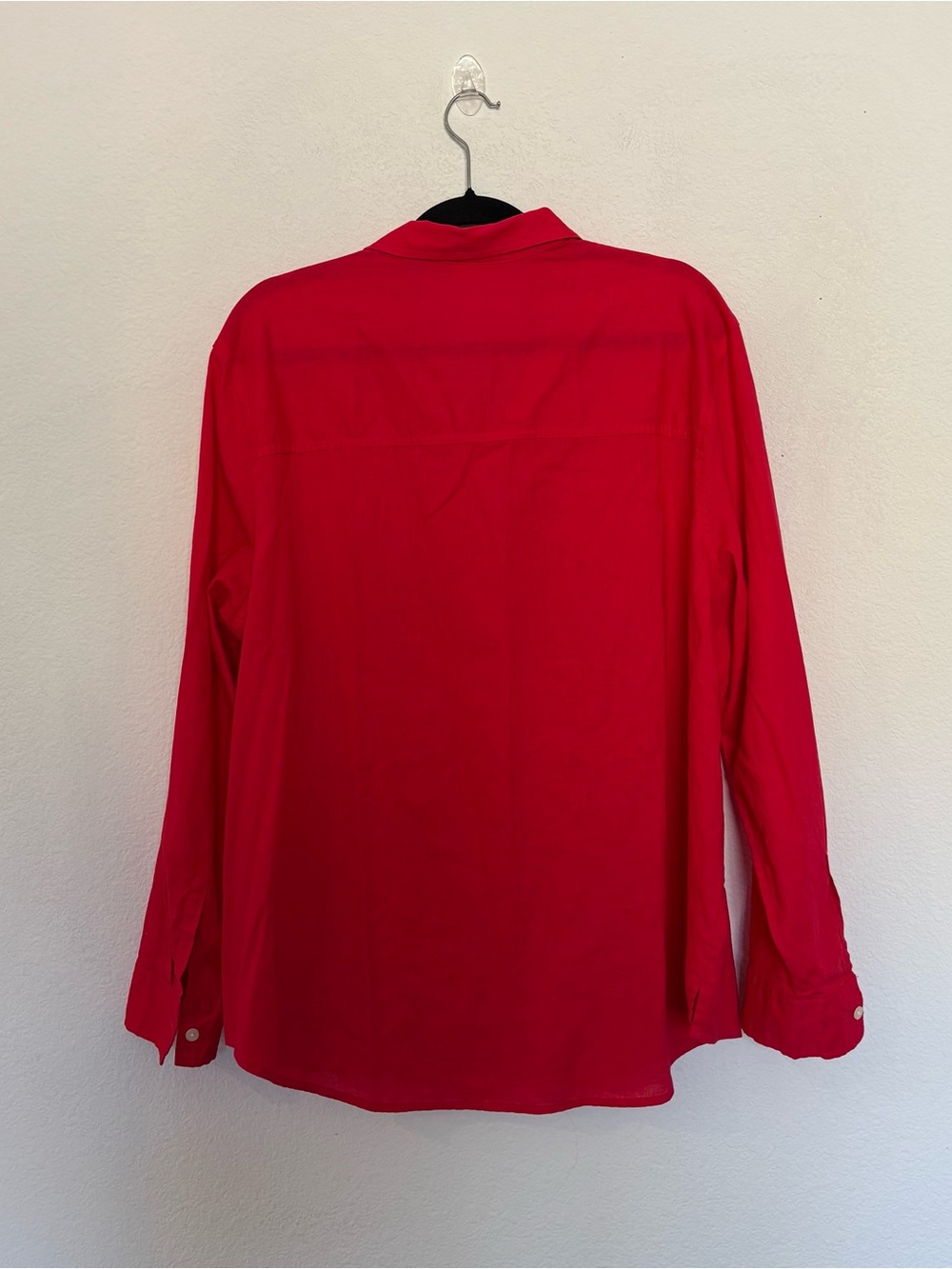 Gap The Easy Shirt Oversized Linen Blend Red - Picture 4 of 6